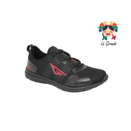 107 UNION Negro Negro Rojo Tenis Deportivo para Caballero
