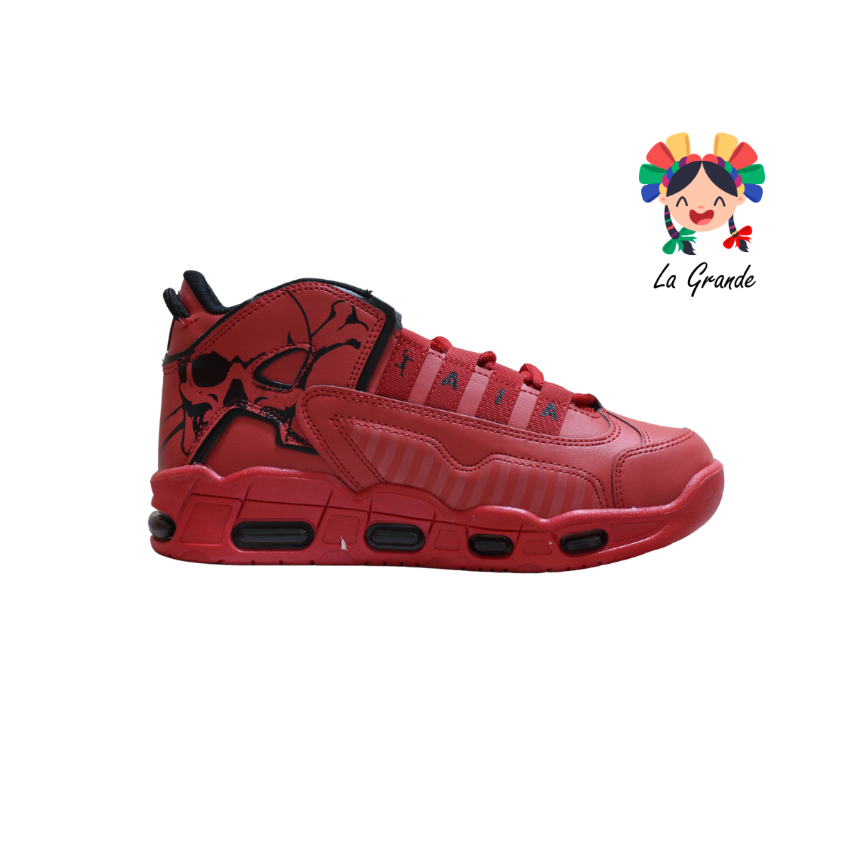 1019 HARMAN Rojo Negro Tenis Casual para Caballero