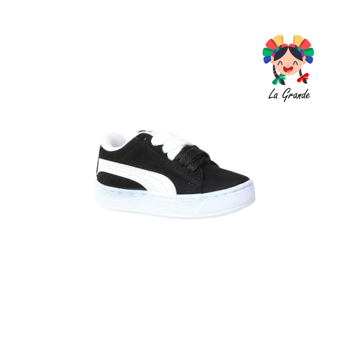 1080 WINS Negro Blanco Sintético Tenis Casual para Niña y Niño