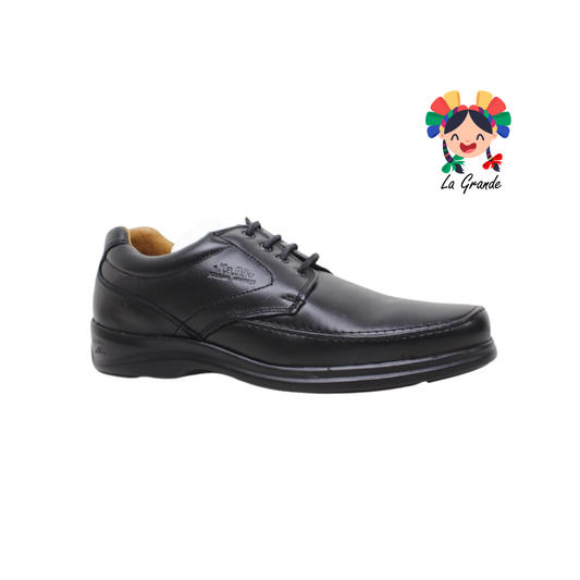 1082 KA99 Negro Piel Borrego Zapato Confort para Caballero