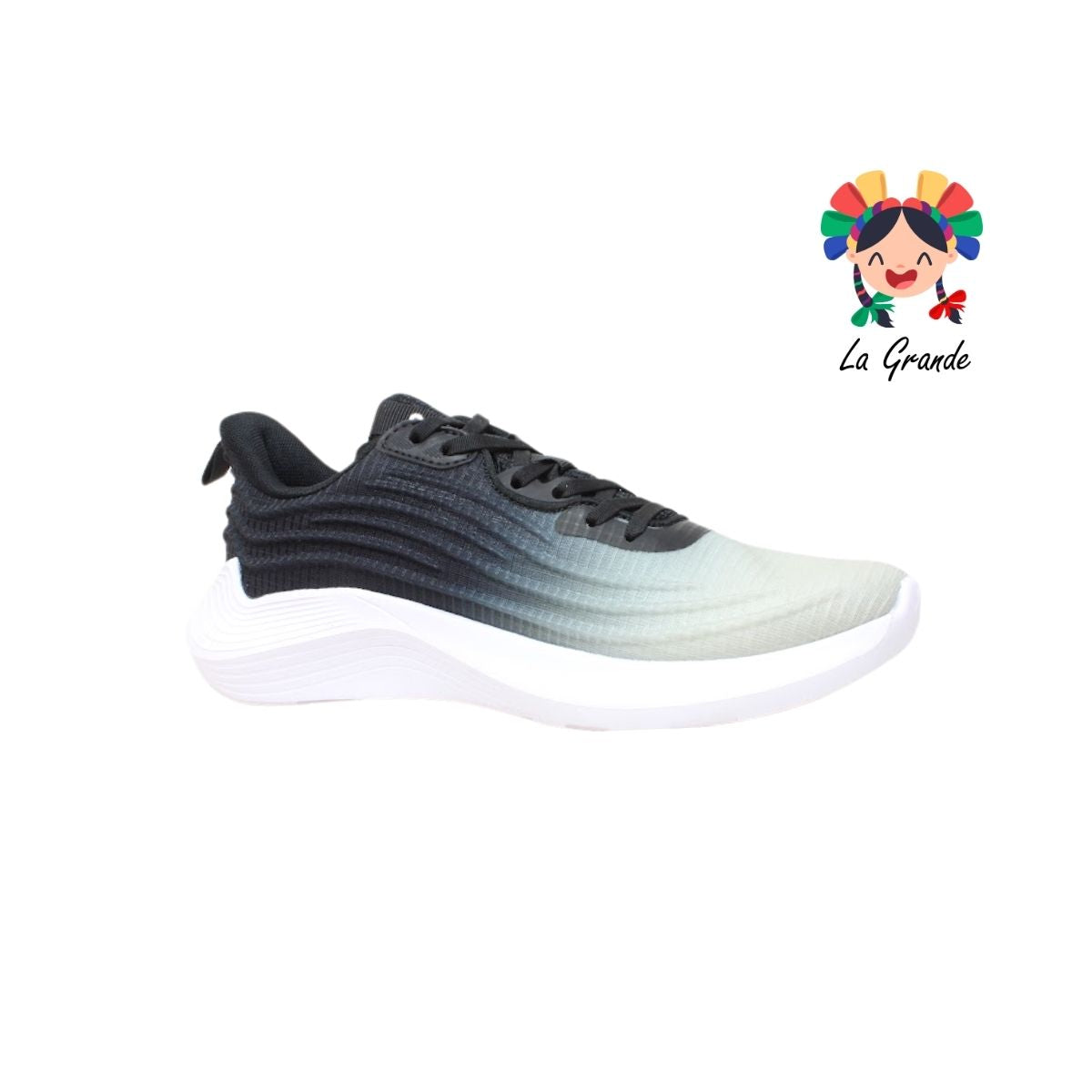 1086169 CHARLY Negro Blanco Tenis Deportivo para Caballero