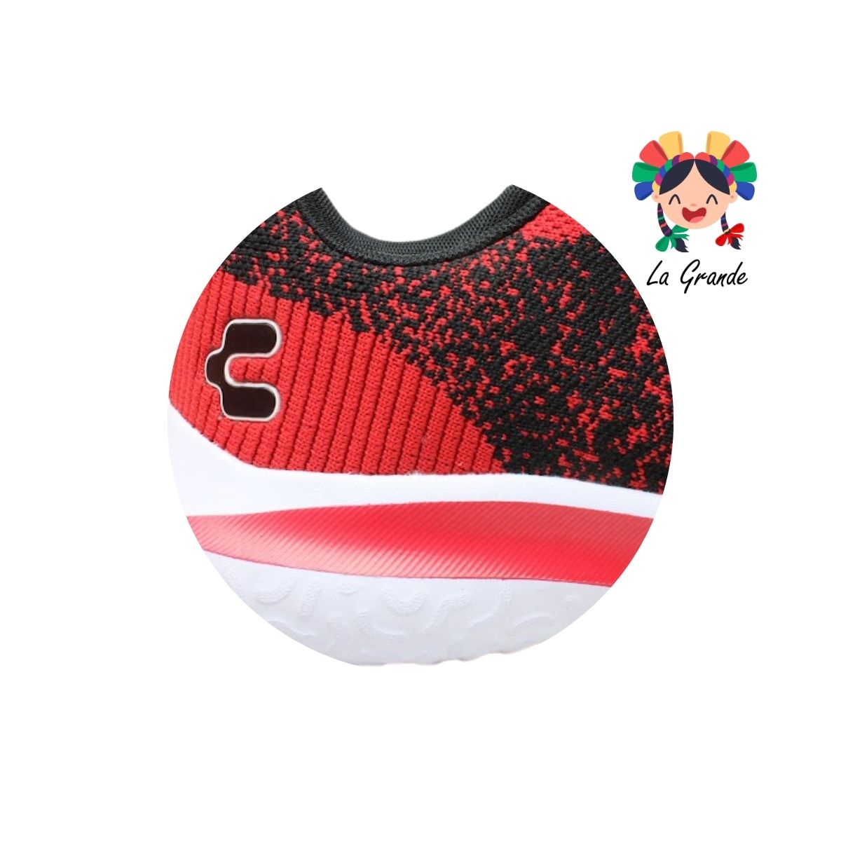1086517 CHARLY Rojo Negro Tenis Deportivo para Caballero