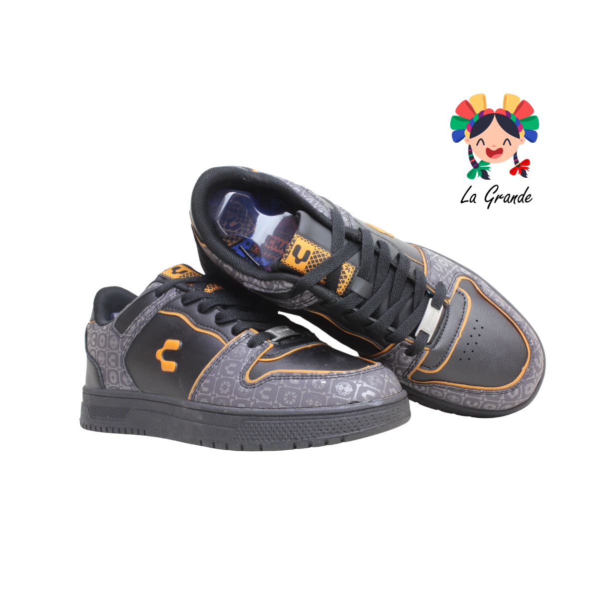 1086737 CHARLY Negro Naranja Casual para Caballero