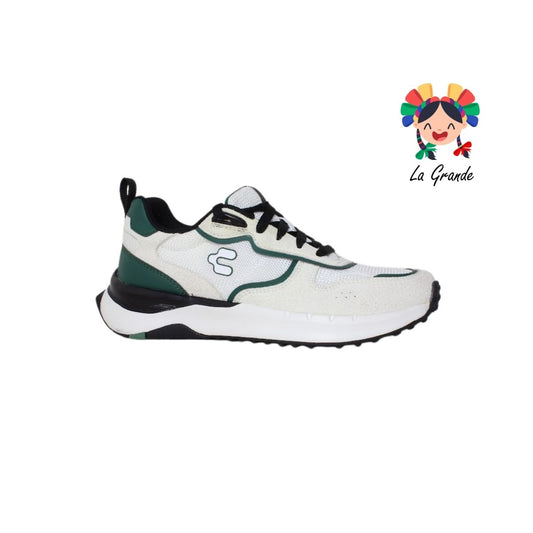 1086965 CHARLY Blanco Verde Tenis Deportivo para Caballero