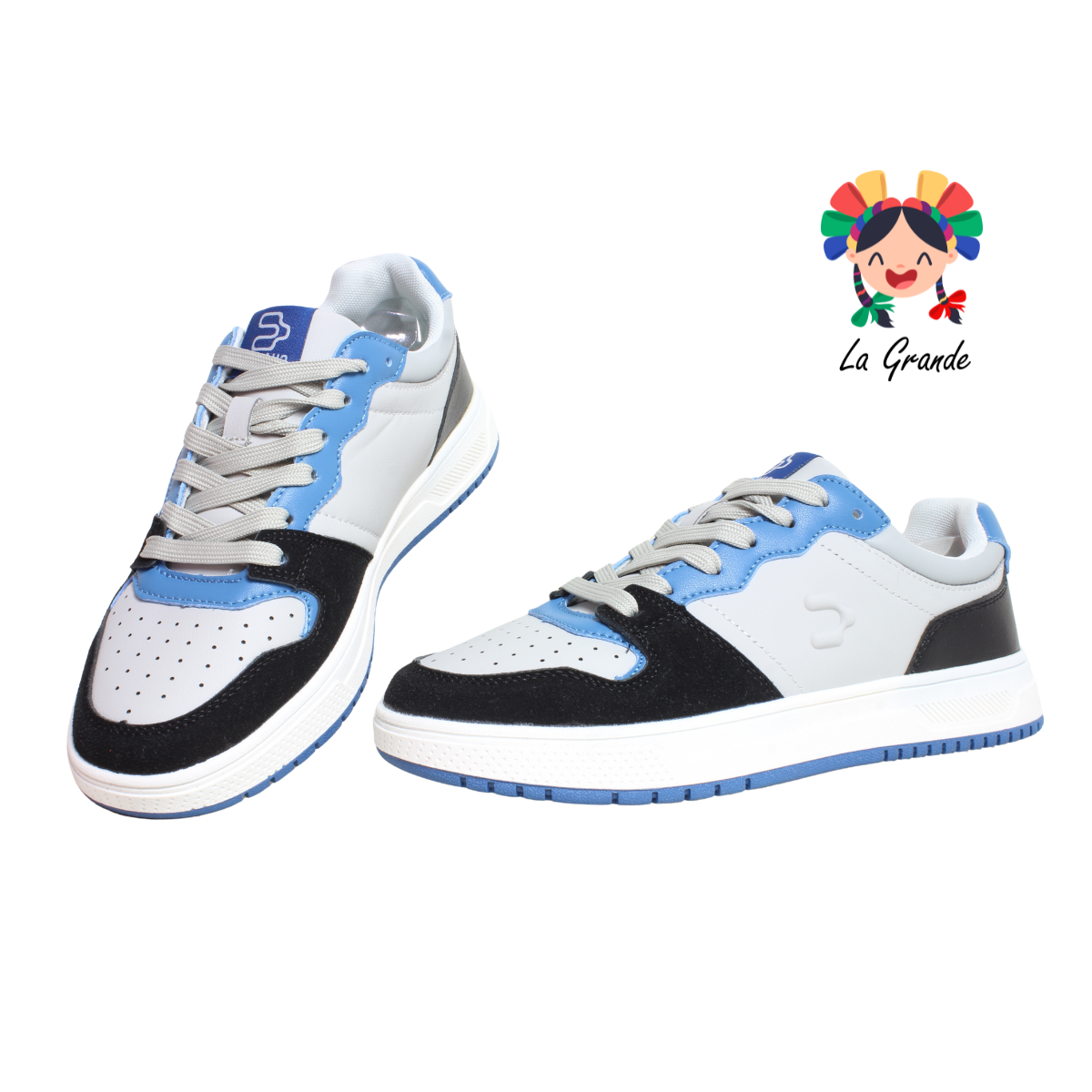 1087056005 CHARLY Gris Azul Tenis Casual para Caballero
