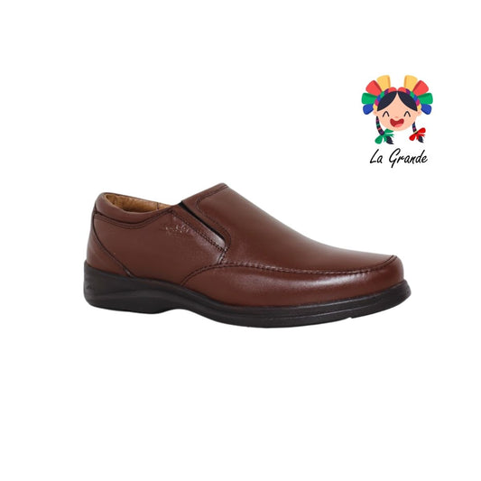 1087 KA99 Brandy Borrego Piel Zapato Confort para Caballero