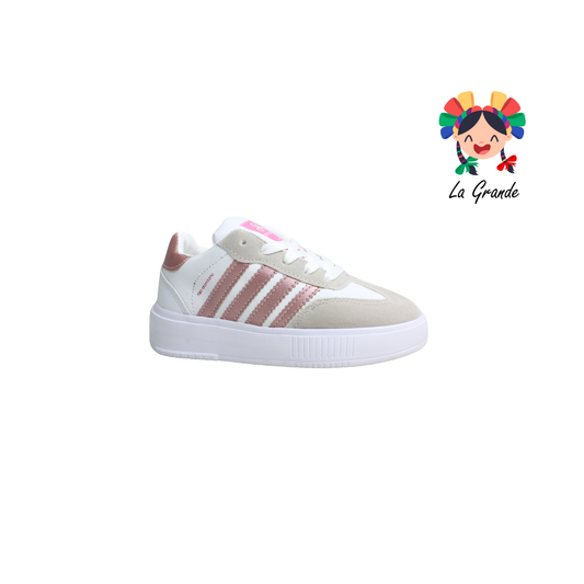 1929 ROJO ARANDANO Bco Cobre Gris  Tenis Casual para Niña