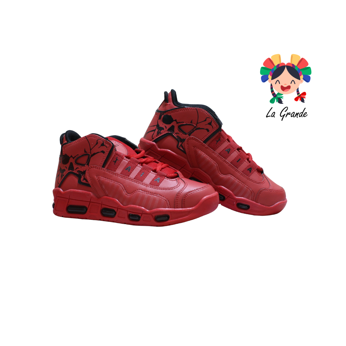 1019 HARMAN Rojo Negro Tenis Casual para Caballero