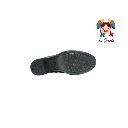 109219-FLEXI Negro Piel Botin Casual con Tacón para Dama
