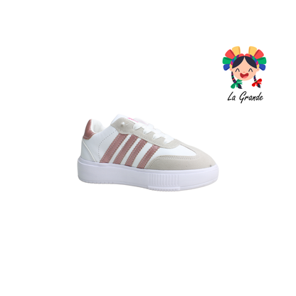 1929 ROJO ARANDANO Bco Cobre Gris  Tenis Casual para Niña