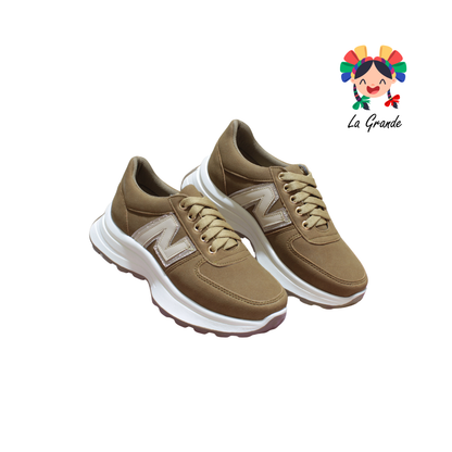 909 WILDCAT Camel Tenis Casual para Dama