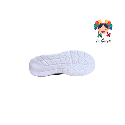 3154 DOGI Bco Bco Piel Tenis Escolar para Dama y Joven