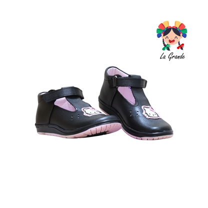 331 KITTY WIZZYZ Negro Piel Zapato Casual para Niña