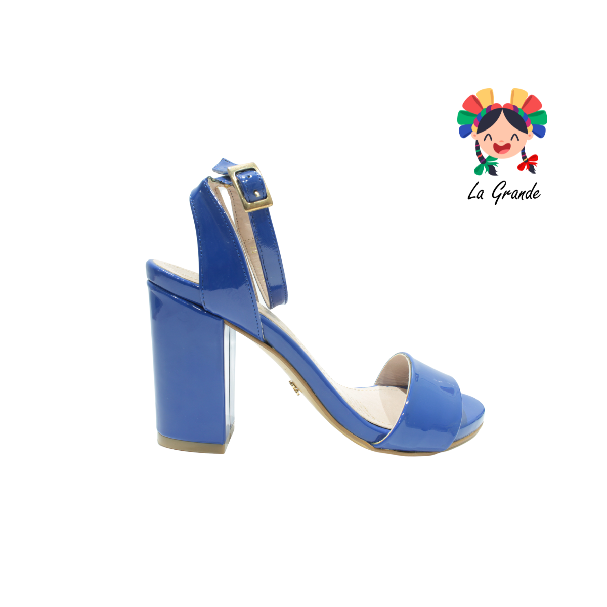 1100 VERAMA azul zapatilla con correa cobalto dama