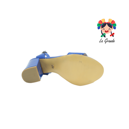 1100 VERAMA azul zapatilla con correa cobalto dama