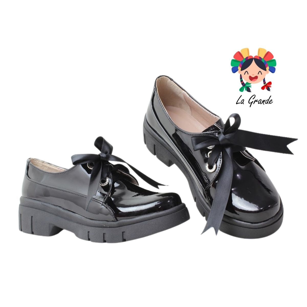 110 MIG NACEREM Negro Charol Zapato Escolar para Dama