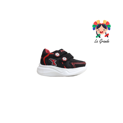 110 PEQUES Negro Rojo Casual para Bebe y Niño