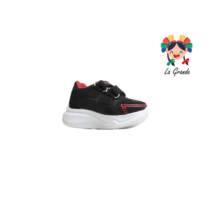 110 PEQUES Negro Rojo Casual para Bebe y Niño