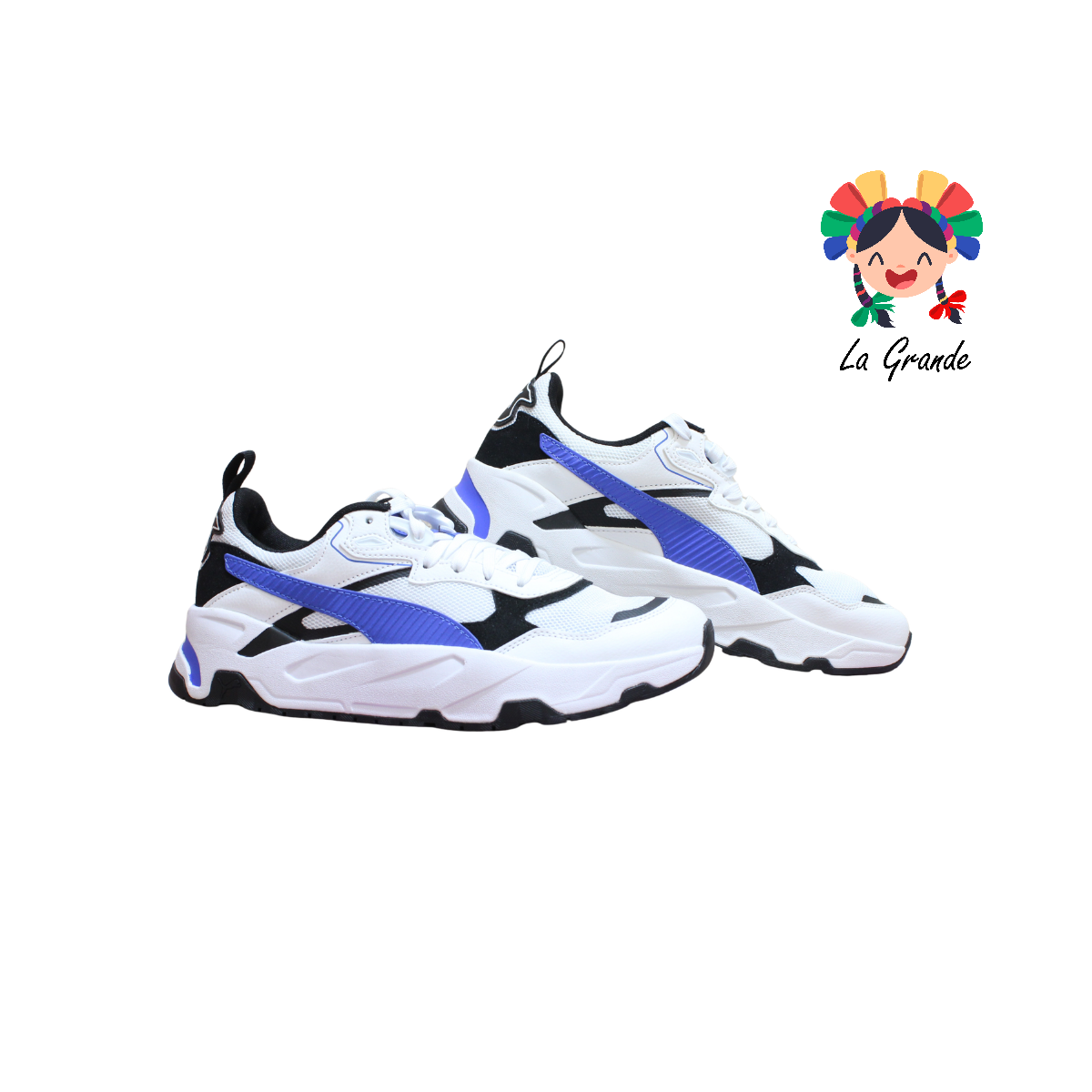 8909 PM Bco Azul Tenis Deportivo Original Importado para Caballero