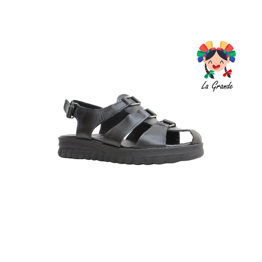 263 MOMISH Negro Piel Huarache para Dama