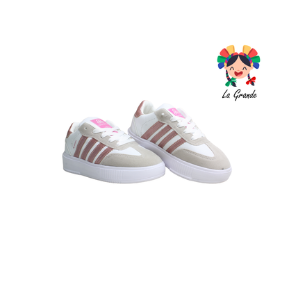 1929 ROJO ARANDANO Bco Cobre Gris  Tenis Casual para Niña