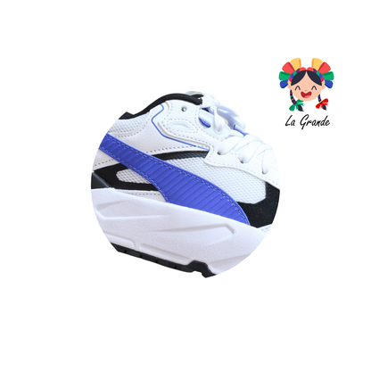 8909 PM Bco Azul Tenis Deportivo Original Importado para Caballero