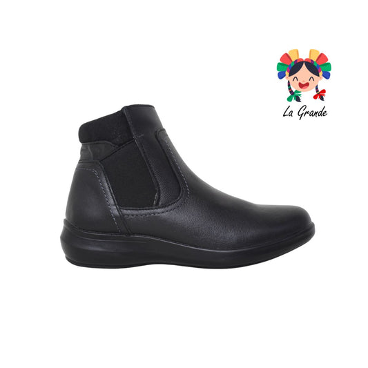 11301 NEVADA Negro Piel Botín Casual para Dama