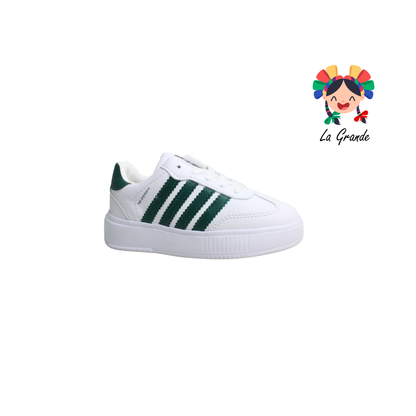 1929 ROJO ARANDANO Bco Vde Bosque Tenis Casual para Niña, Niño, Dama y Joven