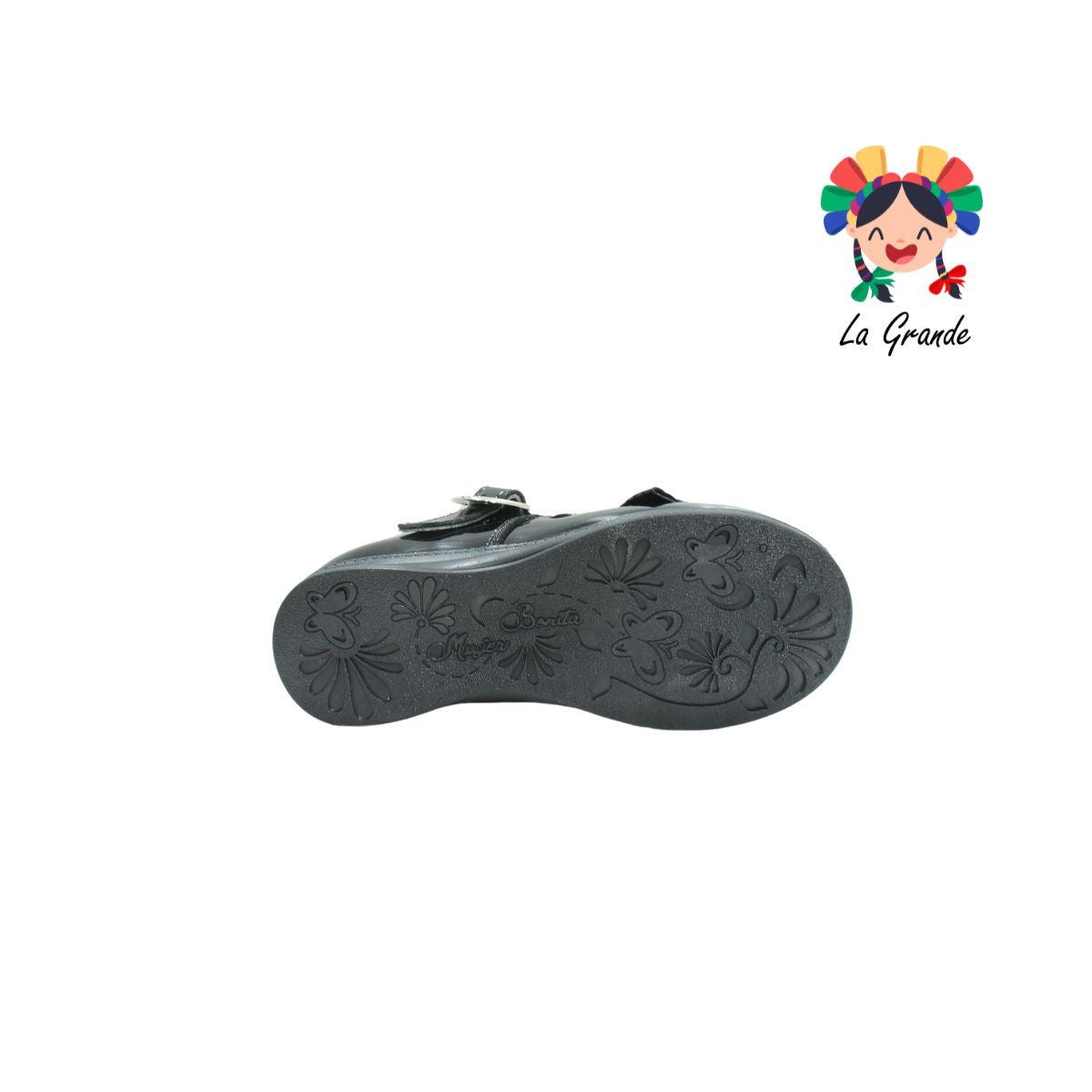 1144 MUJER BONITA Negro Charol Zapato Escolar para Niña y Dama
