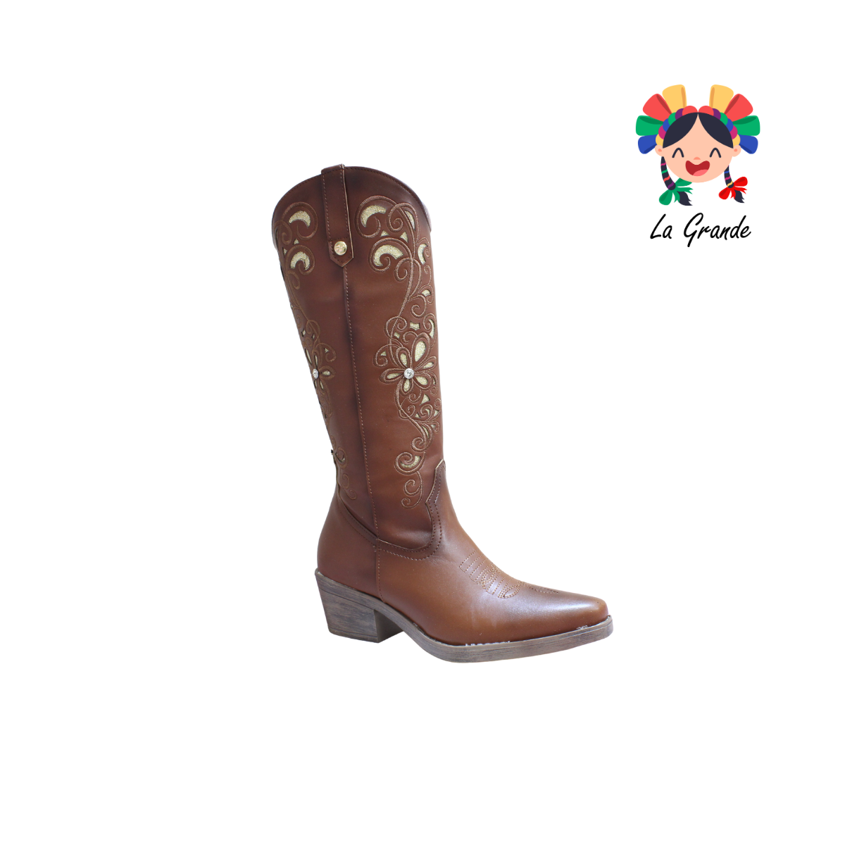 560 LUPITAS Tan Napa Bota Alta para Dama