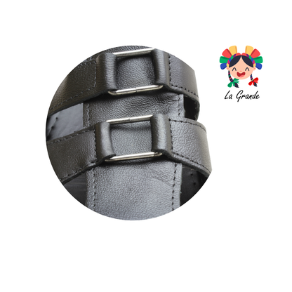 263 MOMISH Negro Piel Huarache para Dama