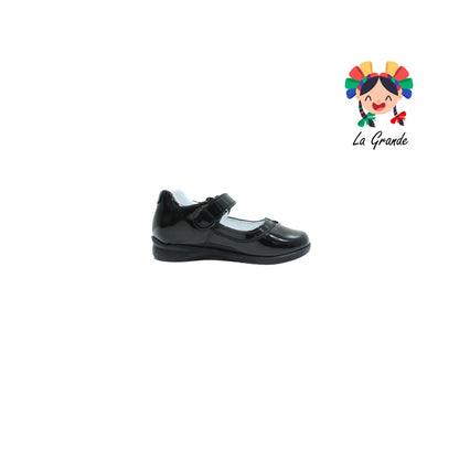 1166 MUJER BONITA Negro Charol Zapato Escolar para Niña