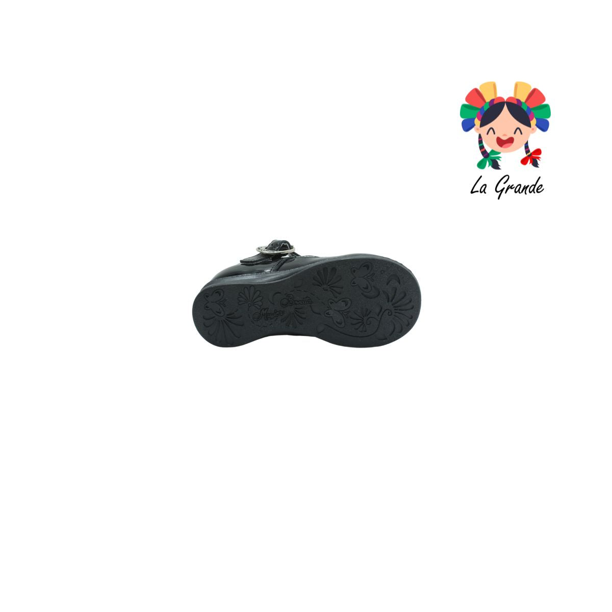 1166 MUJER BONITA Negro Charol Zapato Escolar para Niña