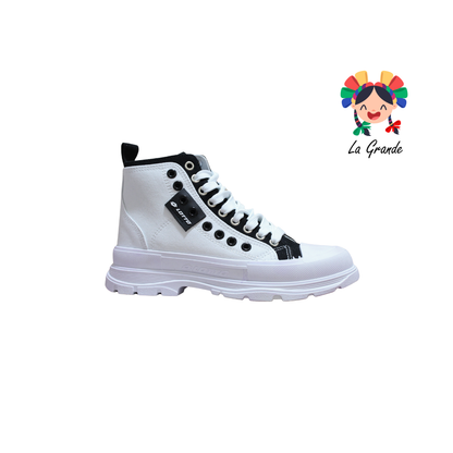 9H518101 LOTTO Blanco Negro Tenis Casual para Dama
