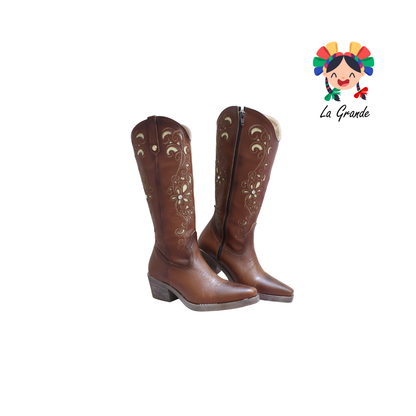 560 LUPITAS Tan Napa Bota Alta para Dama
