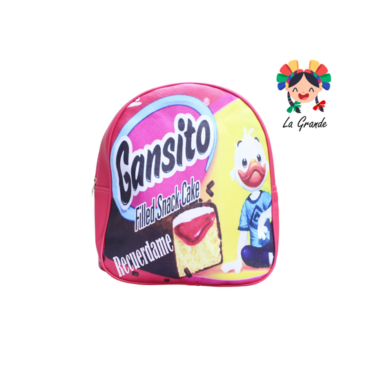 017 GANSITO LUCCIANA Mochila Rojo Amarillo Casual para Dama