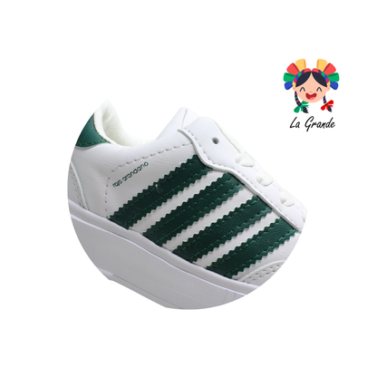 1929 ROJO ARANDANO Bco Vde Bosque Tenis Casual para Niña, Niño, Dama y Joven