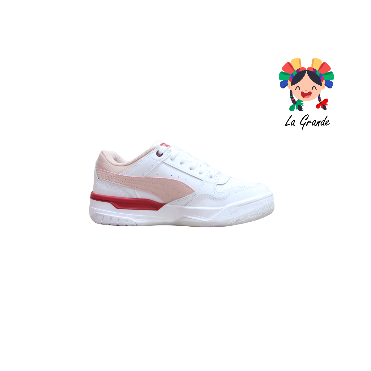 REBOUND RETRO PM Bco Rosa Gris Tenis Casual Importado Original Para Dama