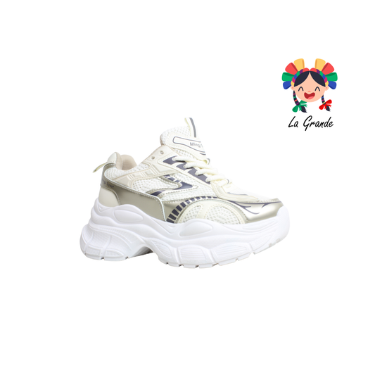 201B FOSUM Beige Sint Tenis Casual para Dama