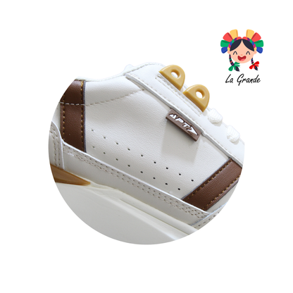 532 APT Beige Café Tenis Casual para Caballero