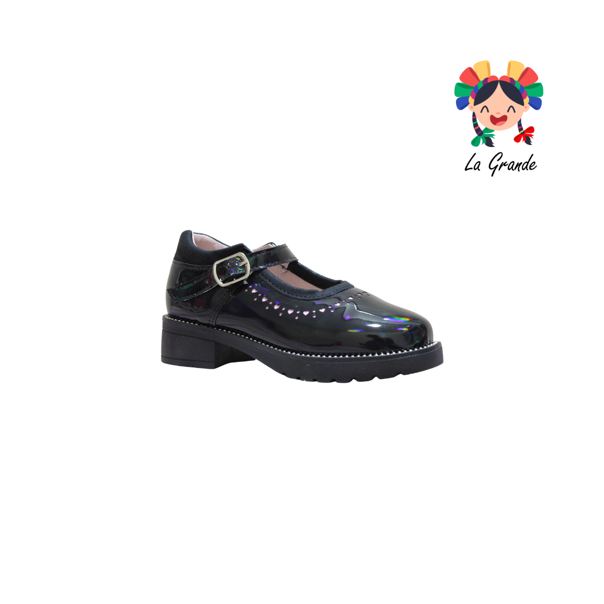 804 MIA Negro Charol Zapato Escolar para Niña