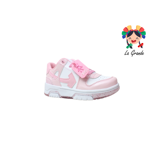 12000 FIRST Blanco Rosa S-Glitter Sintético Tenis Casuales choclo para Niña