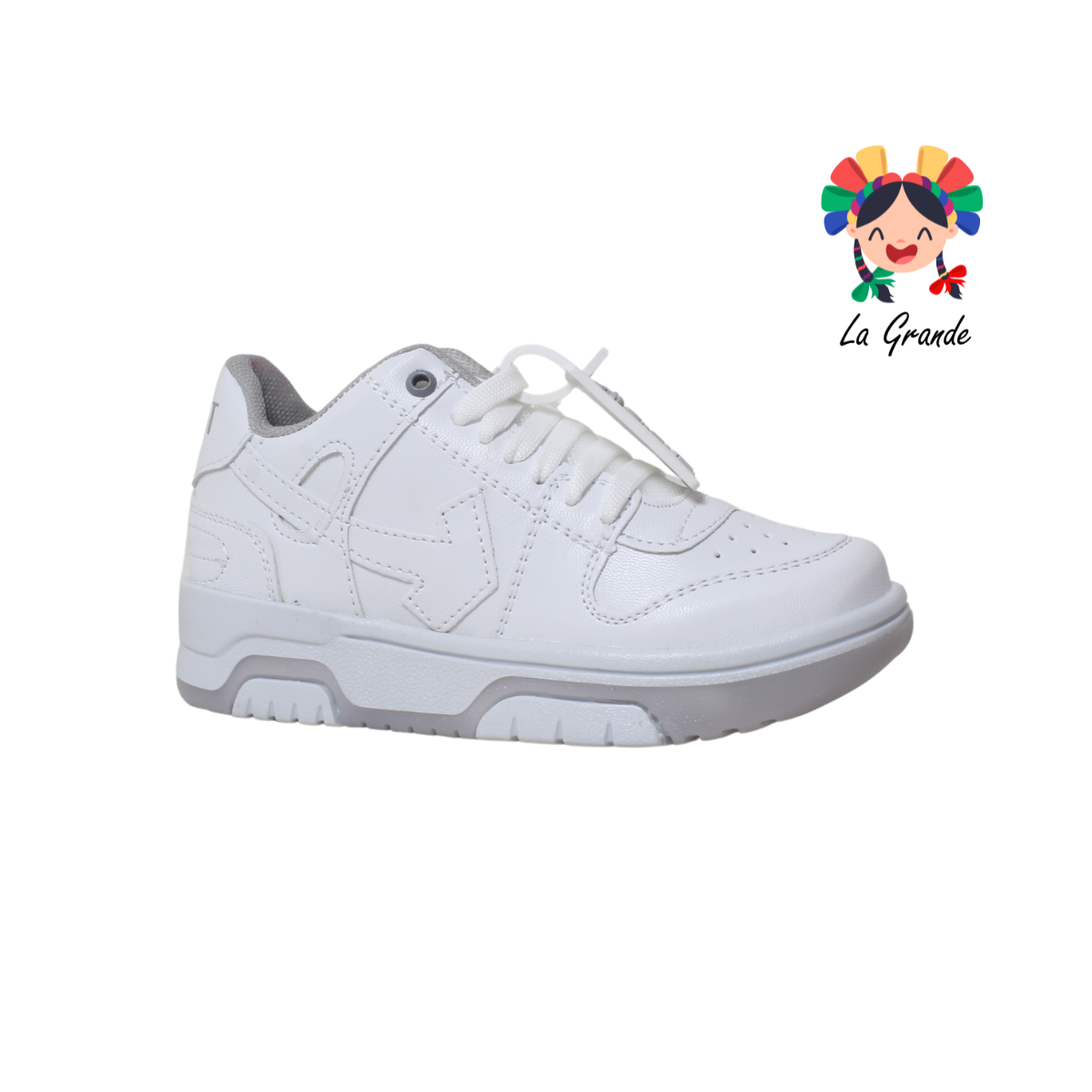 12000 FIRST Bco Bco Pta Sint Tenis Escolar para Bebé, Niña y Niño