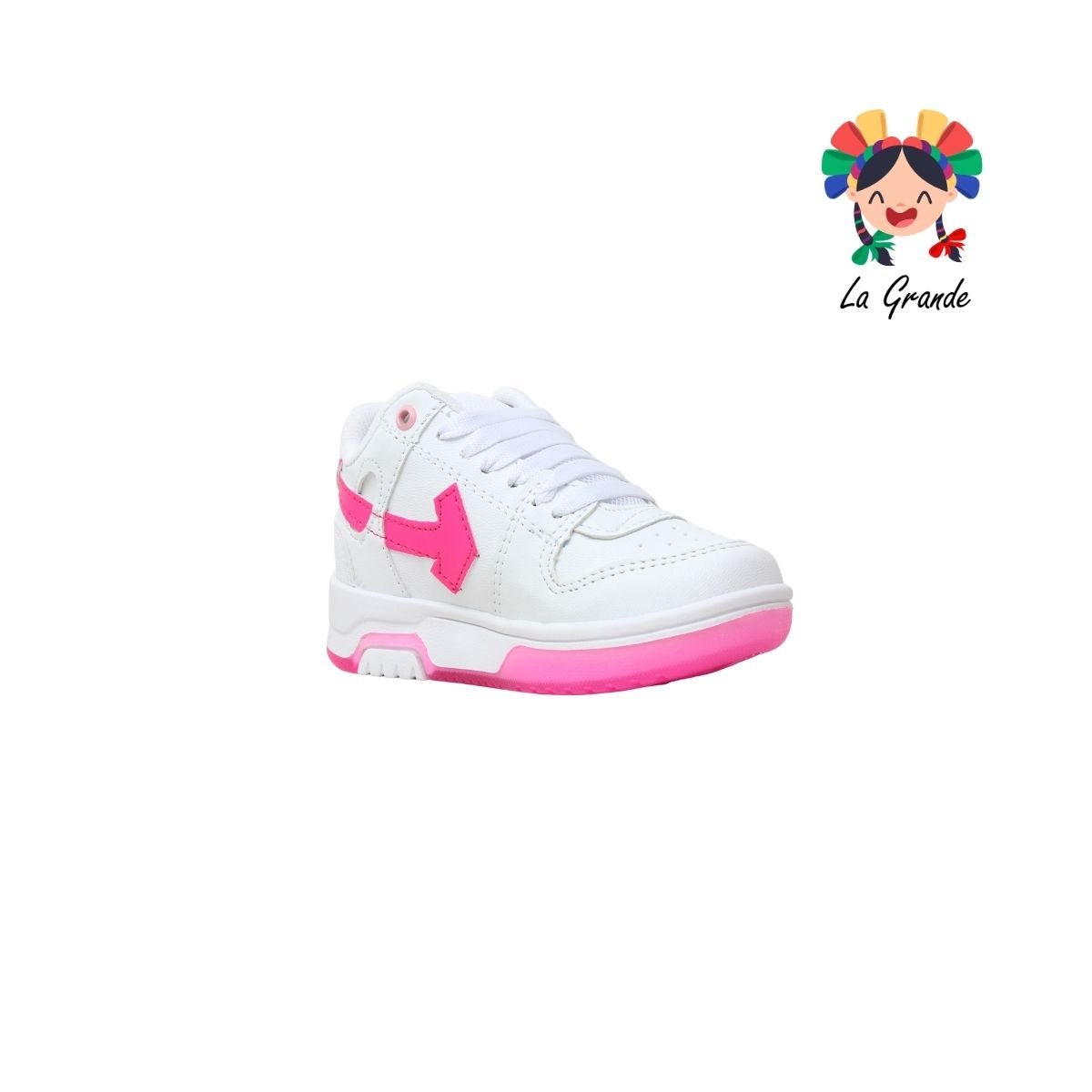 12000 FIRST Bco Bco Rosa Sint Tenis Escolar para Niña