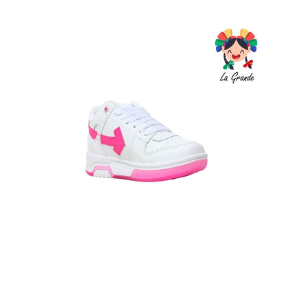 12000 FIRST Bco Bco Rosa Sint Tenis Escolar para Niña