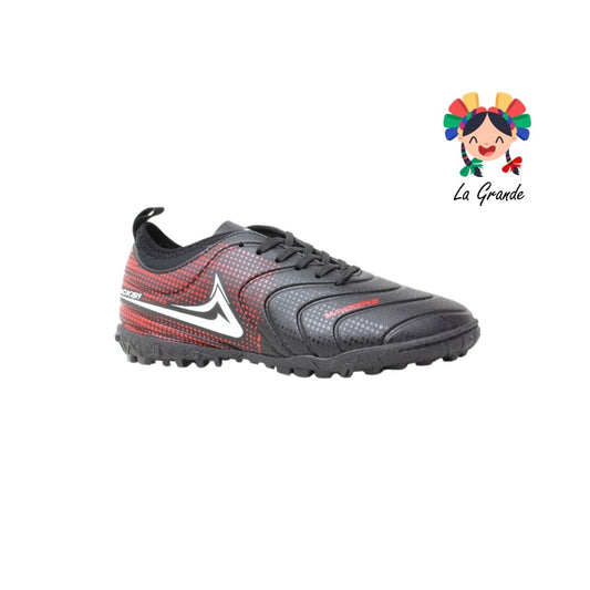 1201 MAYCKERS Negro Rojo Tenis de Fútbol Rápido para Dama y Joven