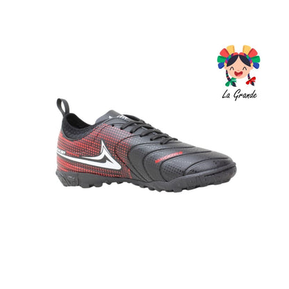 1201 MAYCKERS Negro Rojo Tenis de Fútbol Rápido para Dama y Joven