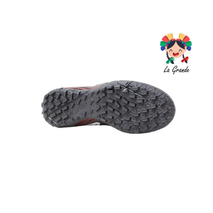 1201 MAYCKERS Negro Rojo Tenis de Fútbol Rápido para Dama y Joven