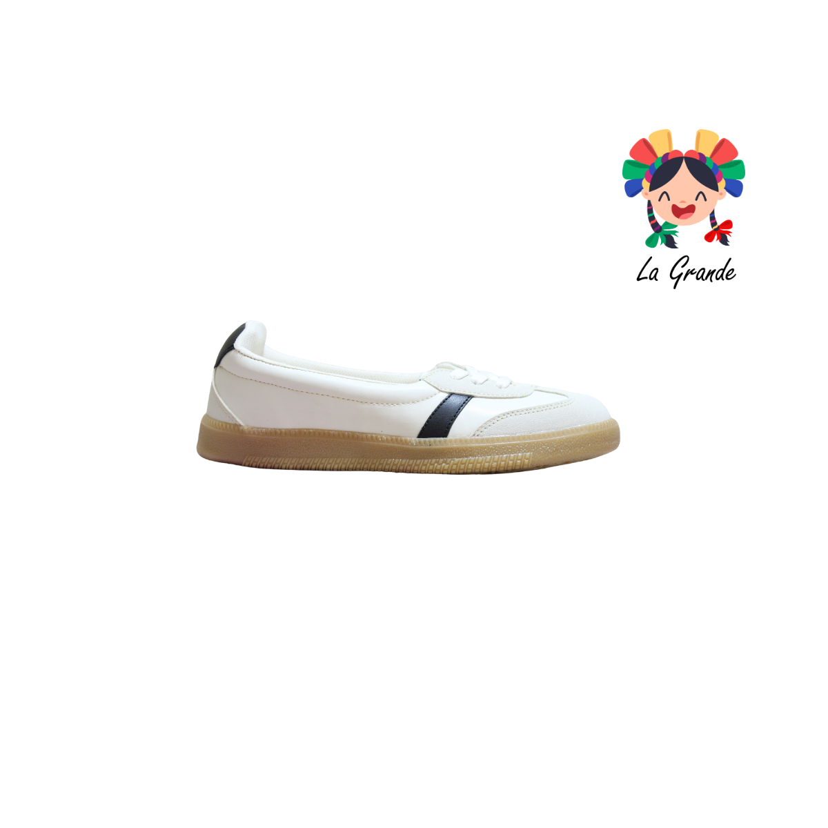 12090 DADDY Latte Negro Casual Tenis para Dama