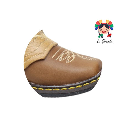 120 ARRIVEÑO Miel Café Piel Bota Vaquera para Bebé
